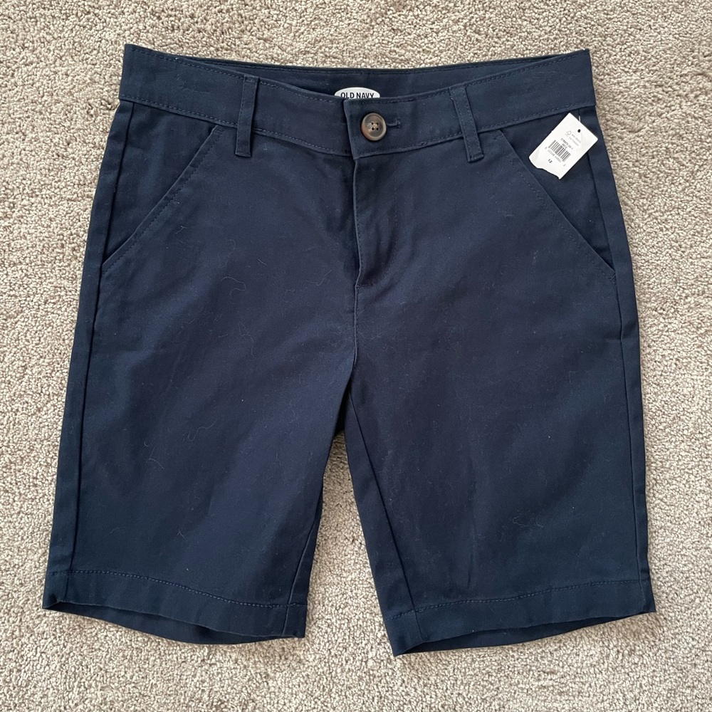 NWT Old Navy Uniform Shorts - Girls Size 12 Navy